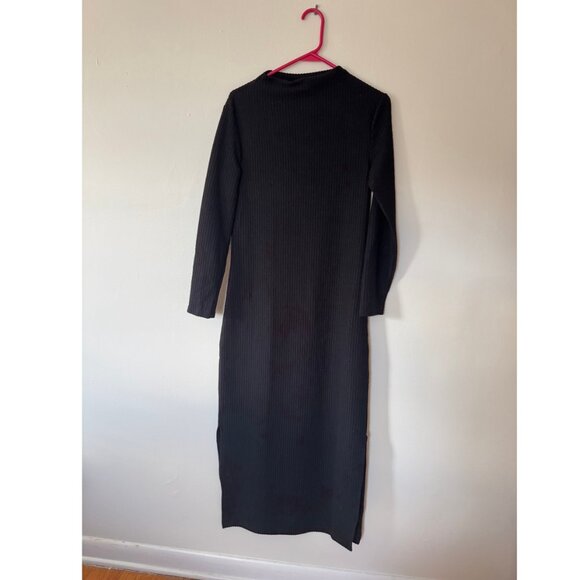 Pieces Petite exclusive high neck knit maxi dress in black (BRAND NEW!) Size MP - Picture 7 of 8